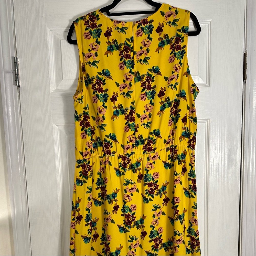 A New Day Yellow Sleeveless Sundress Midi